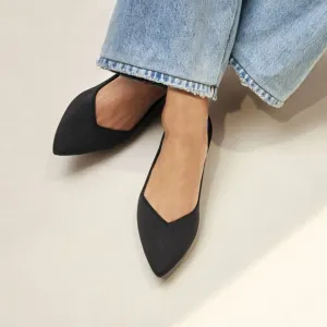 Rothy’s The Point Black Solid Flat Slip On Shoes Size 9