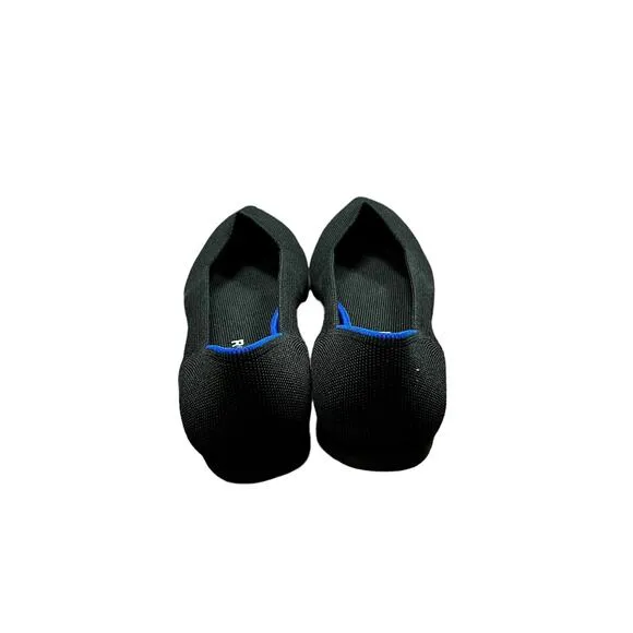 Rothy’s The Point Black Solid Flat Slip On Shoes Size 9