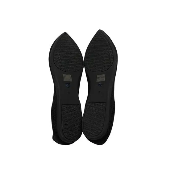 Rothy’s The Point Black Solid Flat Slip On Shoes Size 9