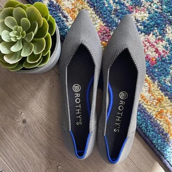 Rothy’s  the point size 8 gray woman’s flat shoes