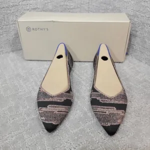 Rothy's The Point Women's Size 7 US Golden Shimmer Pointy Slip on Flat Shoes