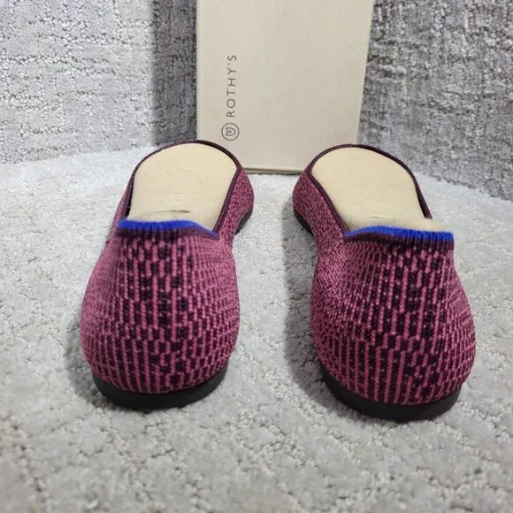 Rothys The Point Women's Size 9 US Fig Phyton Pointed Toe Slip on Flats Shoes