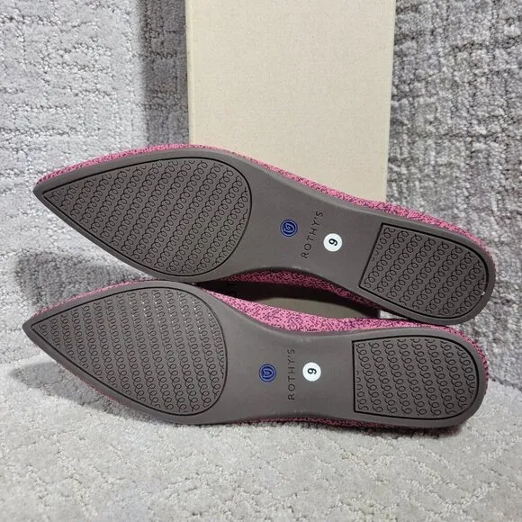 Rothys The Point Women's Size 9 US Fig Phyton Pointed Toe Slip on Flats Shoes