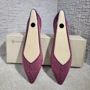 Rothys The Point Women's Size 9 US Fig Phyton Pointed Toe Slip on Flats Shoes