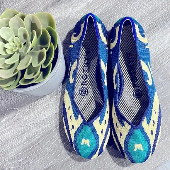 Rothy’s the round toe Moroccan blue size 5.5 woman’s flat shoes