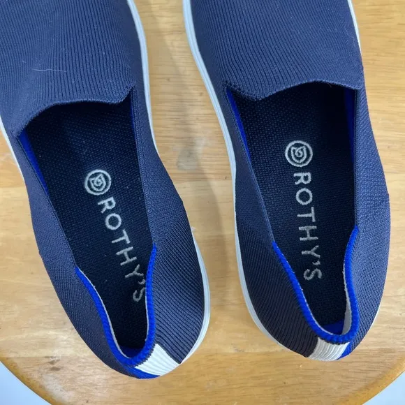 Rothy's The Sneaker Blue Tennis Shoe Slip On Flat Shoes 8.5