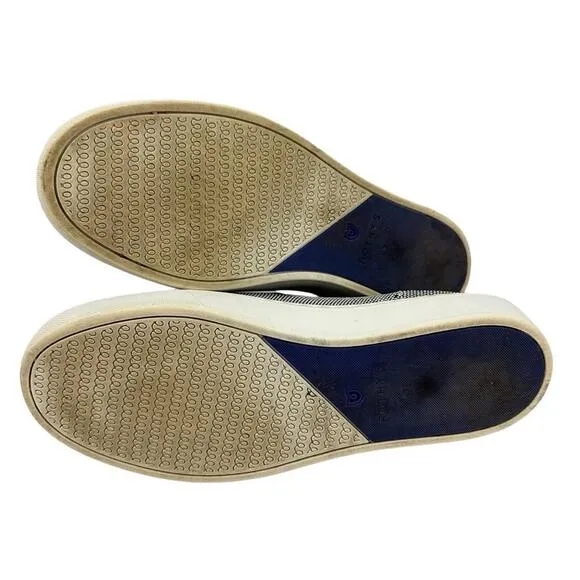 Rothys The Sneaker Slip On Blue/White Comfort Casual Shoes Size 7