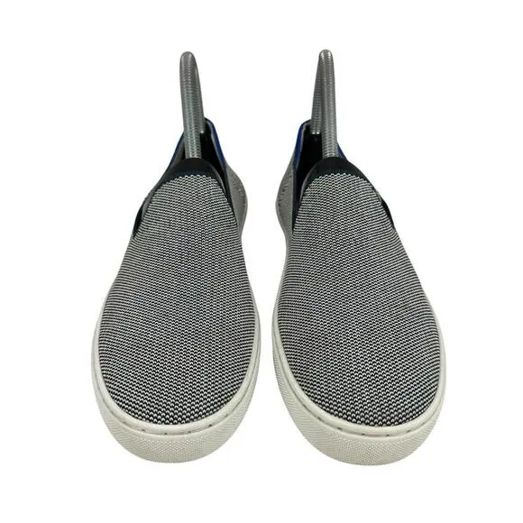 Rothys The Sneaker Slip On Blue/White Comfort Casual Shoes Size 7