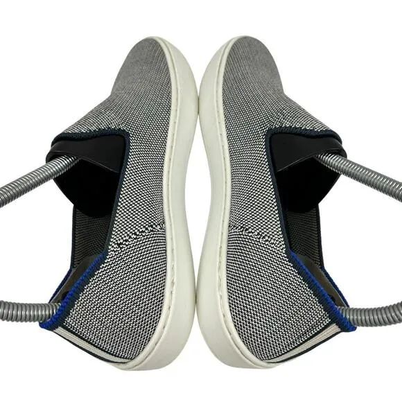Rothys The Sneaker Slip On Blue/White Comfort Casual Shoes Size 7