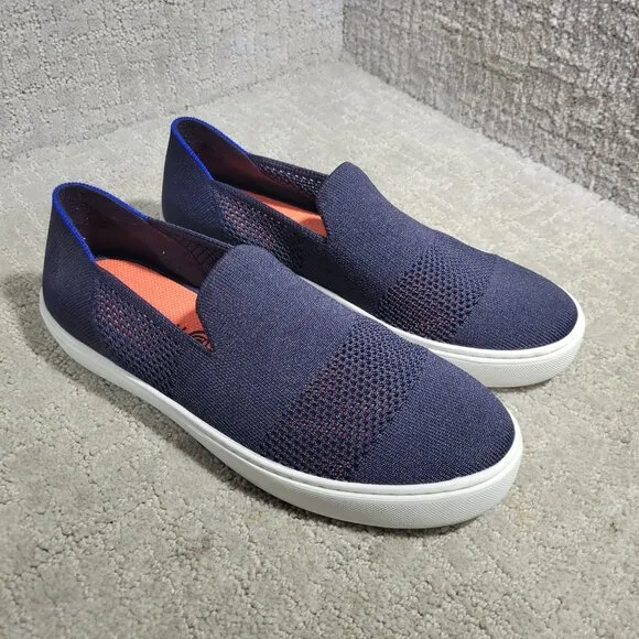 Rothy's The Sneaker Women's Size 9.5 US Maritime Lattice Stitch Slip On Shoes