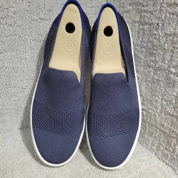 Rothy's The Sneaker Women's Size 9.5 US Maritime Lattice Stitch Slip On Shoes