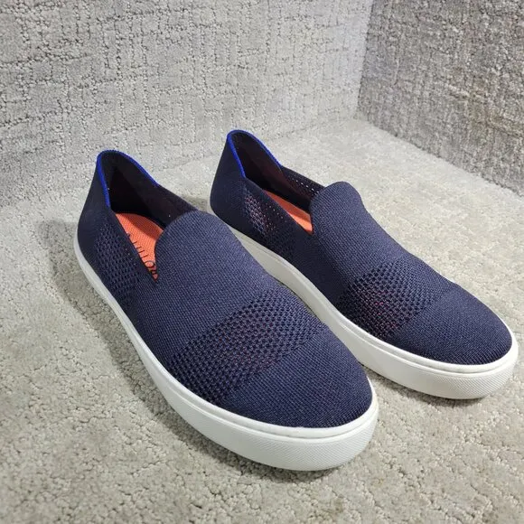 Rothy's The Sneaker Women's Size 9.5 US Maritime Lattice Stitch Slip On Shoes