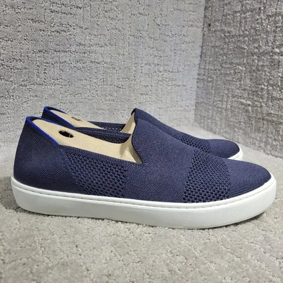 Rothy's The Sneaker Women's Size 9.5 US Maritime Lattice Stitch Slip On Shoes