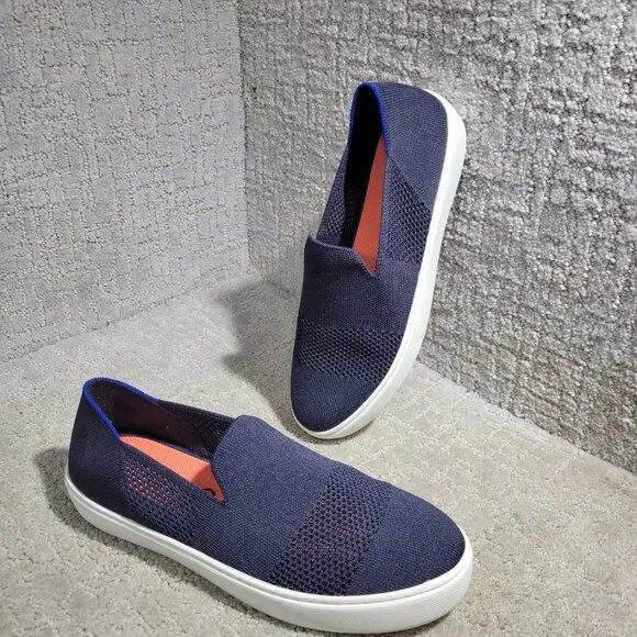Rothy's The Sneaker Women's Size 9.5 US Maritime Lattice Stitch Slip On Shoes
