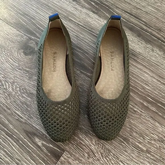 Rothy’s Vert The Square Wrap Around Mesh Convertible Ballet Flat