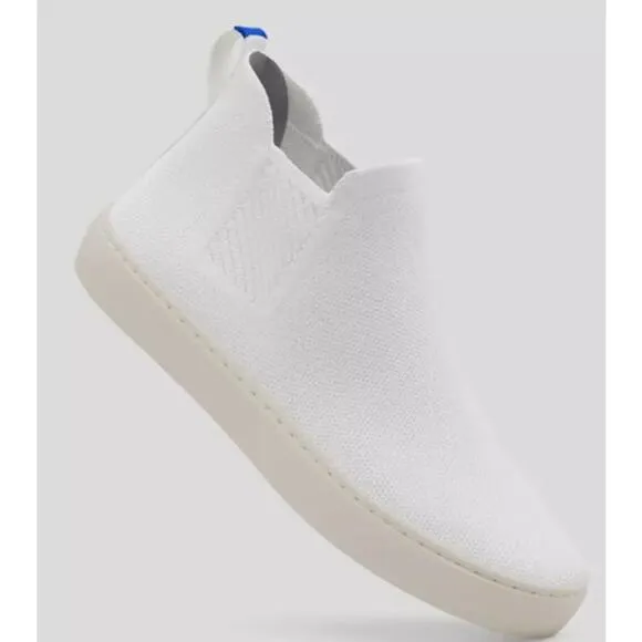 Rothy’s Women's The Chelsea Boot in White Flat Sneaker Shoes Size 8