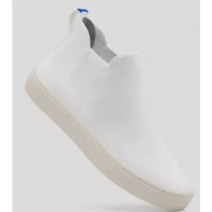 Rothy’s Women's The Chelsea Boot in White Flat Sneaker Shoes Size 8