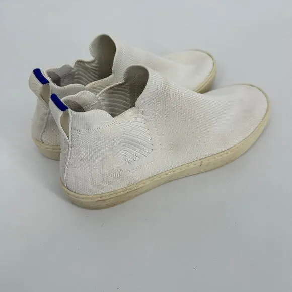 Rothy’s Women's The Chelsea Boot in White Flat Sneaker Shoes Size 8