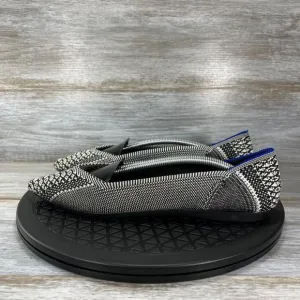 Rothy's Women's The Point Black &amp; White Python Slip On Flat Shoes Size 8