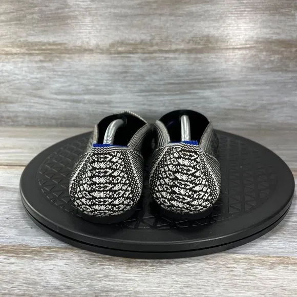 Rothy's Women's The Point Black &amp; White Python Slip On Flat Shoes Size 8