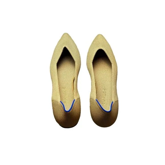 Rothy's Women's The Point Flat Beige Tortoise Sole Shoes Size 10 NWOT