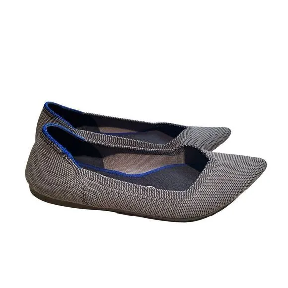 Rothys The Point Heathered Grey Flat Shoes Women’s Size 7.5