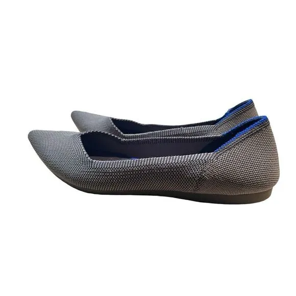 Rothys The Point Heathered Grey Flat Shoes Women’s Size 7.5