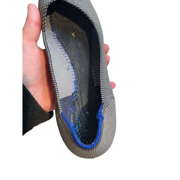 Rothys The Point Heathered Grey Flat Shoes Women’s Size 7.5