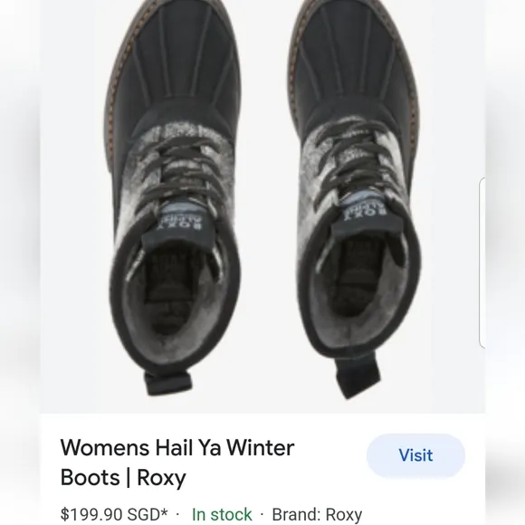 Roxy Hail Ya Black Alpine Collection Winter Snow Boots Plaid Sturdy NWOT Sz 7