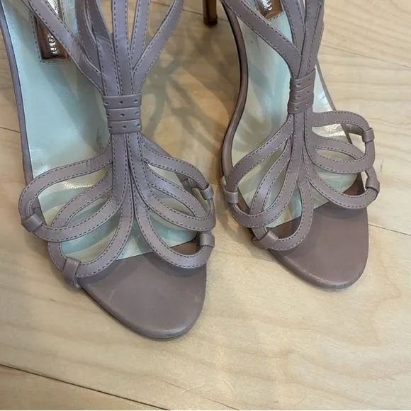 Rupert Sanderson Figaro Leather Heeled Sandals Size 39.5