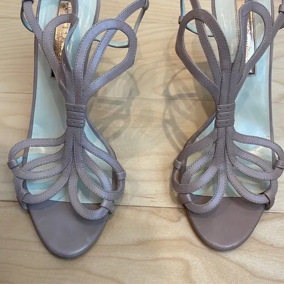 Rupert Sanderson Figaro Leather Heeled Sandals Size 39.5