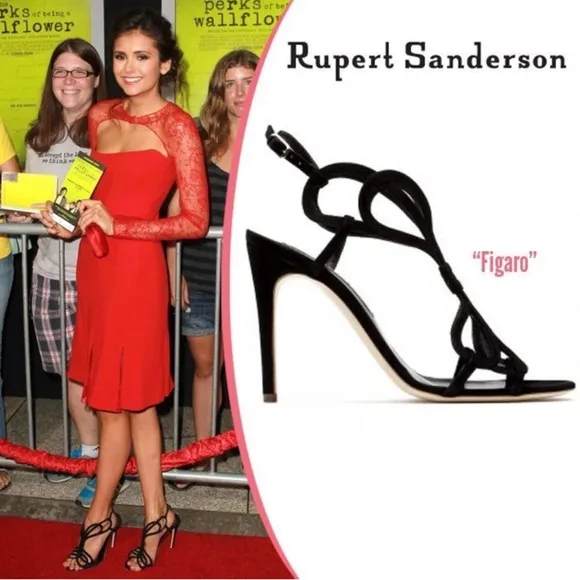 Rupert Sanderson Figaro Leather Heeled Sandals Size 39.5
