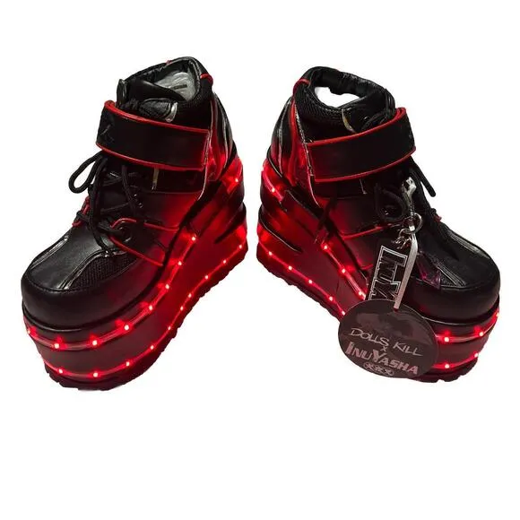 s5 Night Warrior Light Up Platform Inuyasha Dolls Kill Shoes