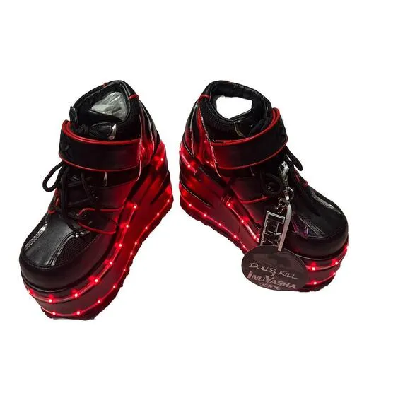 s5 Night Warrior Light Up Platform Inuyasha Dolls Kill Shoes