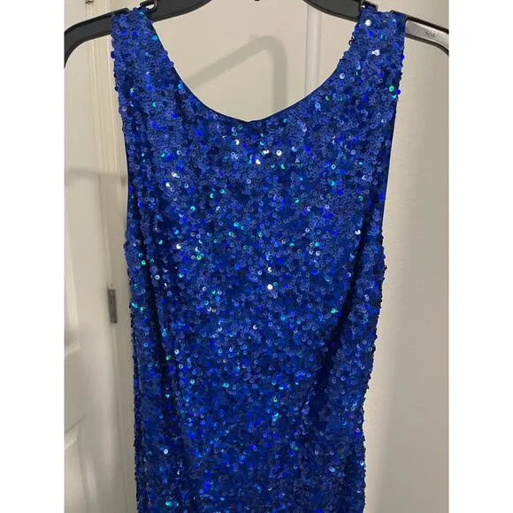 Sachin &amp; Babi Mariah Open-Back Sequin Gown