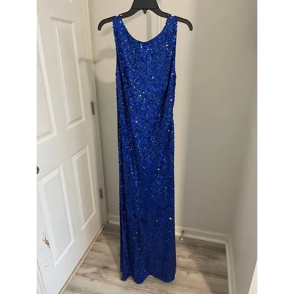 Sachin &amp; Babi Mariah Open-Back Sequin Gown