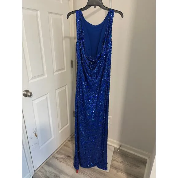 Sachin &amp; Babi Mariah Open-Back Sequin Gown