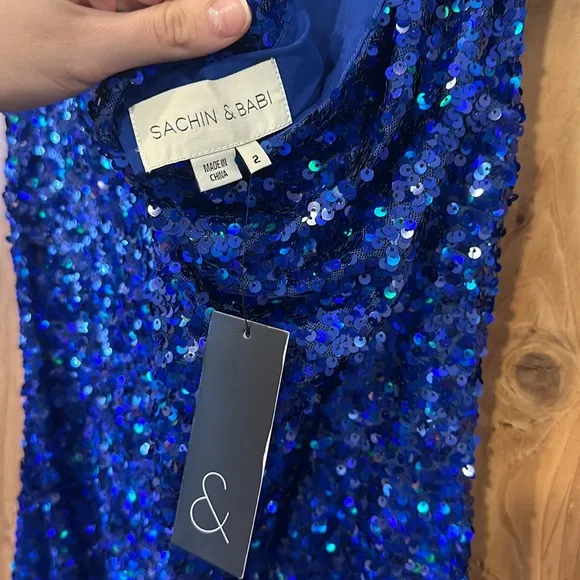 Sachin &amp; Babi Mariah Sequin Gown