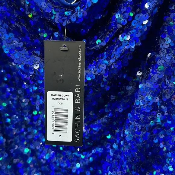 Sachin &amp; Babi Mariah Sequin Gown