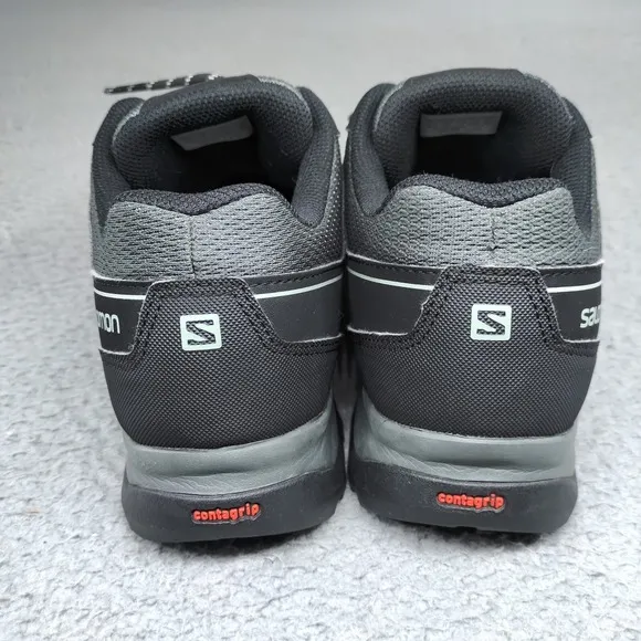 Salomon Aramis Hiking Shoes Mens 10 US Gray Black Blue Outdoor Walking EUC