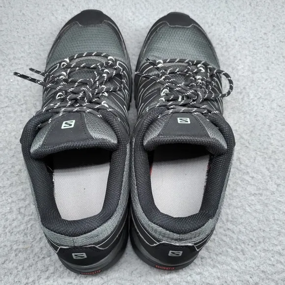 Salomon Aramis Hiking Shoes Mens 10 US Gray Black Blue Outdoor Walking EUC