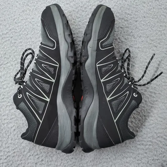 Salomon Aramis Hiking Shoes Mens 10 US Gray Black Blue Outdoor Walking EUC