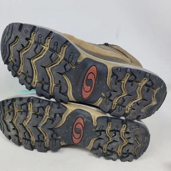 Salomon ContagripTrail Hiking Trekking Shoes Leather Brown Mens Size 10 Mountain