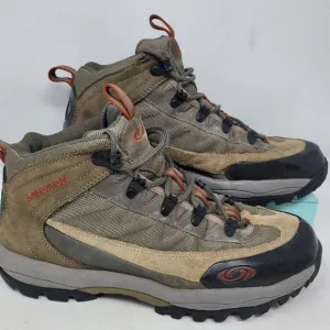 Salomon ContagripTrail Hiking Trekking Shoes Leather Brown Mens Size 10 Mountain