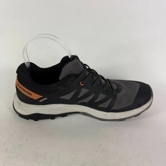 Salomon Outrise Gore-Tex Hiking Shoes Womens 8.5 Black Gray Mesh Lace-Up Low Top