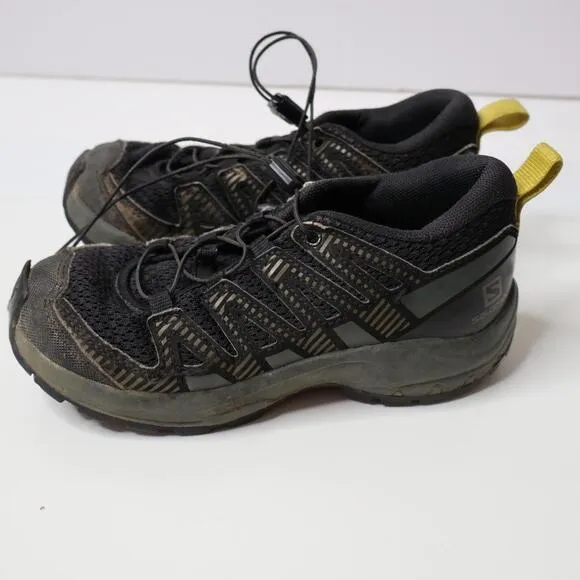 Salomon X Ultra GTX Black Youth 13 K Water Resistant Hiking Shoes Kids Bungee *