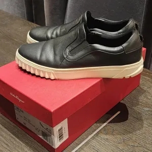 Salvatore Ferragamo Black Cruise Willy Slip-On Sneakers