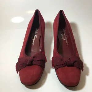 Salvatore Ferragamo Classic Bow Flat Sz 7 A
