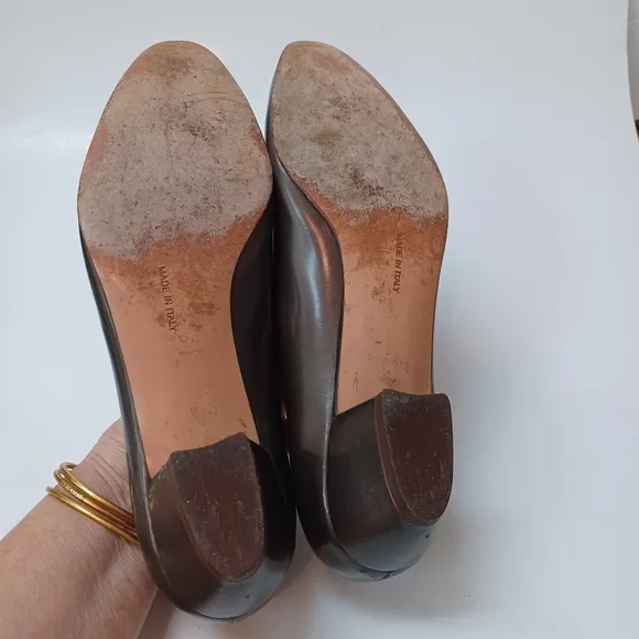 Salvatore Ferragamo Shoes Bow On Toe Low Heel Pumps Classic Womens 9