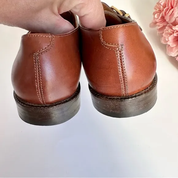 Salvatore Ferragamo SPORT Camel Leather Single Buckle Monk Strap Dress Shoes